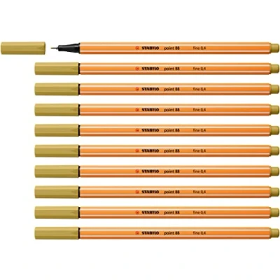 Abbildung von Fineliner STABILO point 88 10er Pack khaki
