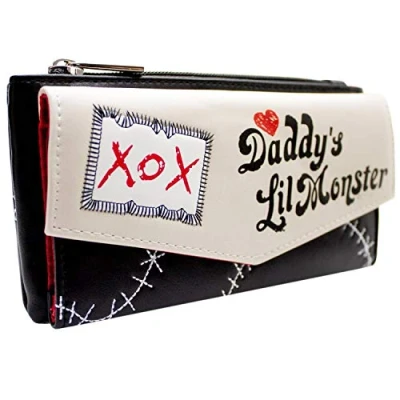 Abbildung von Suicide Squad Harley Quinn Daddy&#039;s Lil Monster XOX Portemonnaie Geldbörse Sahne
