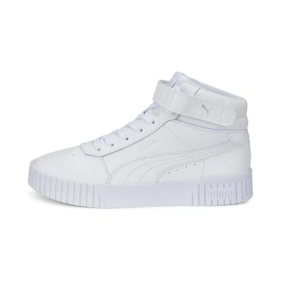 Abbildung von Puma Carina 2 0 MID Sneaker high, Damen, Größe: 42.5, White/silver Leder und lederimitat
