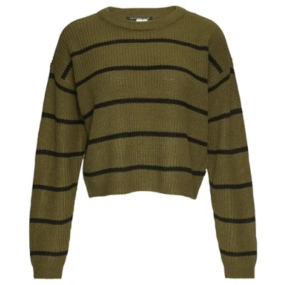 Abbildung von QS MIT Ringeln Strickpullover, Damen, Größe: Small, Olivgrün