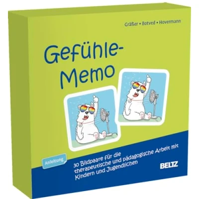Abbildung von Gefühle Memo: 30 Bildpaare für die therapeutische und pädagogische Arbeit Mit Kindern Jugendlichen. 16 seitigem Booklet in stabiler Box, Kartenformat 6,5 x cm. (Beltz Therapiespiele)