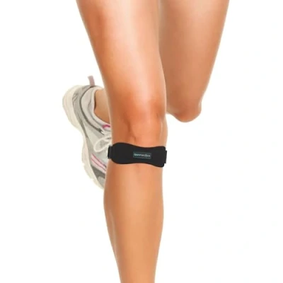 Abbildung von bonmedico Subteno Jumperband Verstellbare Patellasehnenbandage zur Knie Stabilisierung, meniskus bandage stabilisator