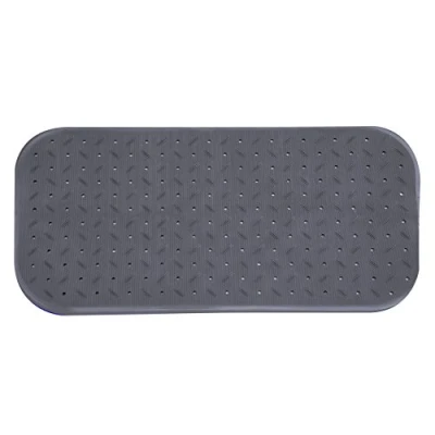 Abbildung von MSV Premium Duschmatte Badematte Badewannenmatte Badewanneneinlage antibakteriell rutschfest mit Saugnäpfen Grau duftet nach Rosen ca. 36 x 97 cm waschbar bei 60 Grad