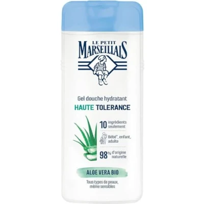 Abbildung von Le Petit Marseillais, Feuchtigkeitsspendendes Duschgel mit Bio Aloe Vera (400 ml Flasche), 98% natürliche Inhaltsstoffe, für alle Hauttypen, auch empfindliche Haut