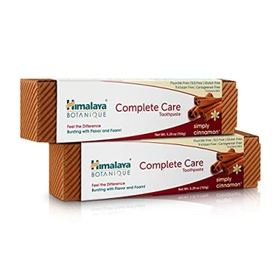 Abbildung von Himalaya Botanique Complete Care Toothpaste with Natural Cinnamon and mint Fluoride &amp; SLS free formula fights bacteria tooth decay 150g (Pack of 2)