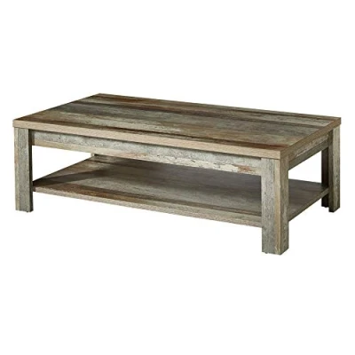 Abbildung von Stella Trading Bonanza Vintage Couchtisch in Driftwood Optik hochwertiger Retro Sofatisch für Ihren Wohnbereich 130 x 40 65 cm (B/H/T)