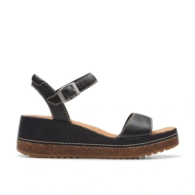 Abbildung von Clarks Damen Kassanda Lily Sandale, Black Leather, 39 EU