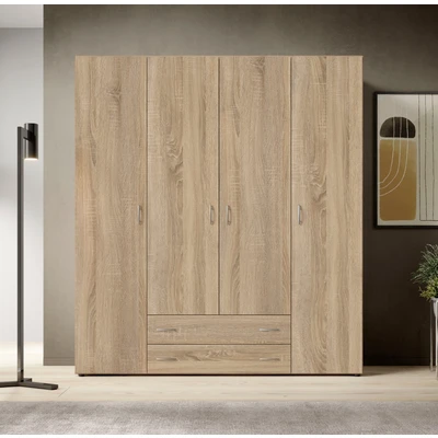 Abbildung von Schlafkontor Drehtürenschrank »Base Kleiderschrank Joe Garderobe Hochschrank Wäscheschrank«, Bega Schrank Schlafzimmer Bestseller in 3 Breiten und 2 Farben