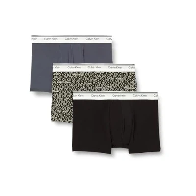Abbildung von Calvin Klein Herren Surge 3Pk Trunk, Blue (Turbulence/CK CK Logo_Black/ Black), L