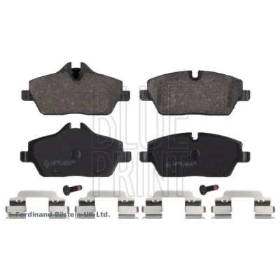 Abbildung von BLUE PRINT ADG04297 Bremsbelagsatz Vorderachse für Verschleißwarnanzeiger vorbereitet mit Befestigungsmaterial BMW: 1 Hatchback, Coupe