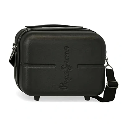 Abbildung von Pepe Jeans Highlight Kulturbeutel, anpassbar, mit Umhängetasche, Schwarz, 29 x 21 15 cm, starr, ABS 9,14 l