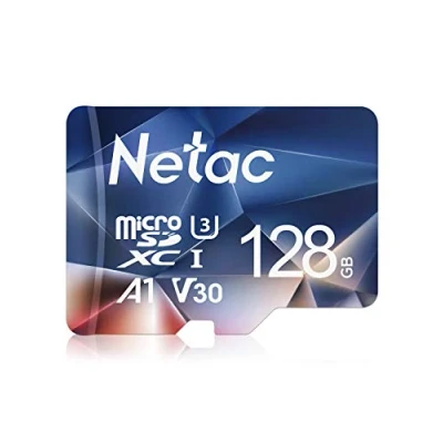 Abbildung von Netac Micro SD Karte 128GB, A1, U3, C10, V30, 4K, 667X, UHS I, Geschwindigkeiten bis zu 100/30 MB/s (R/W)