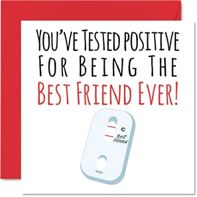 Abbildung von Lustige Geburtstagskarten Freund Postive Best Friend Ever Witz Happy Birthday Karte von Bestie Geburtstagsgeschenke 145 mm x Freundschaftsgrußkarten Geschenk beste Freundin