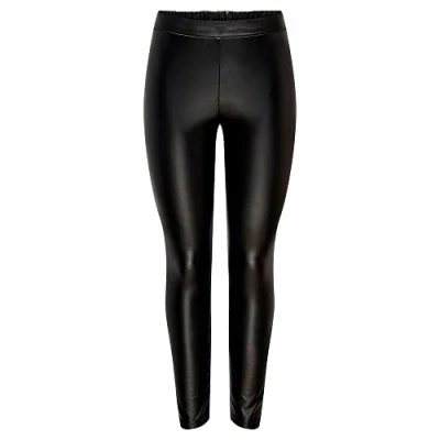 Abbildung von JDY Damen JDYSTINE PU JRS NOOS Leggings, Black, XL