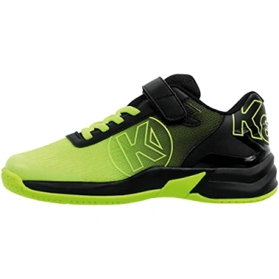 Abbildung von Kempa Herren Attack 2.0 Junior Sneaker Freizeitschuh Halbschuh Lauf und Sportschuh Turnschuhe Handball Jogging Outdoor Freizeit Shoes leicht atmungsaktiv, Fluo Gelb Schwarz
