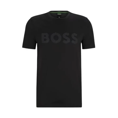 Abbildung von BOSS Active Tshirt print, Herren, Größe: Medium, Black one