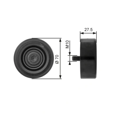 Abbildung von GATES FleetRunner Micro V Kit T36206 Umlenkrolle HYUNDAI: SANTA FE 2