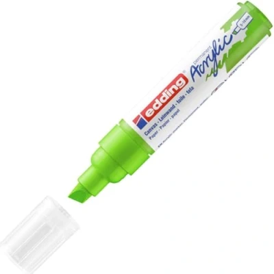 Abbildung von edding 5000 Acrylmarker breit gelb grün 1 Acrylstift wasserfest breite Keilspitze 5 10 mm Acryl Farben zum Malen auf Leinwand, Malpapier und Holz Acrylstifte für Steine