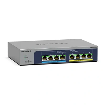 Abbildung von NETGEAR MS108EUP 8 Port 2.5 gbit Switch Multi Gigabit LAN PoE (Managed Netzwerk Ultra60 PoE++, 230W Budget mit 4 PoE+/++ Ports, lüfterlos, WiFi 6 Access Point Konnektivität)