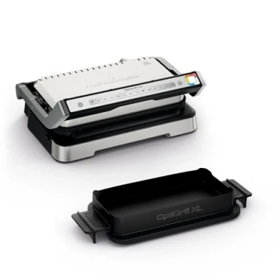 Abbildung von Moulinex Optigrill 4in1 XL, Elektrogrill, Grill und Ofen in einem Gerät, volle Mahlzeit, Kapazität 6 8 Personen, Kochanzeige, 12 automatische Programme, Antihaftplatten, GI784D