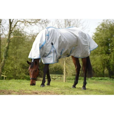 Abbildung von Weatherbeeta Fliegendecke Comfitec Hexi Shield Combo Neck Silver/Teal Blue 160/215
