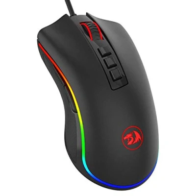 Abbildung von Redragon M711 Cobra Gaming Maus mit 16,8 Millionen RGB Farben und Hintergrundbeleuchtung, 10.000 DPI Einstellbar, Komfortabler Griff, 7 Programmierbare Tasten, Schwarz