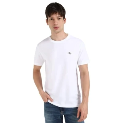 Abbildung von Calvin Klein Jeans Monologo 2 PACK Tshirt basic, Herren, Größe: XXS, Rock ridge bright white