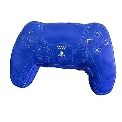 Abbildung von Character World: Offiziell Lizenziertes Kissen in Form eines Playstation Controllers, Handset Design, gefülltes Plüschkissen Perfekt für Schlafzimmer oder Gaming Dekor, Blau