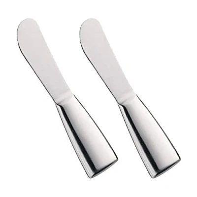 Abbildung von Cilio Buttermesser 2er Set aus mattierten Edelstahl , Für Butter, Schmalz und Pastete Zum Verstreichen von Marmelade Spülmaschinenfest 14 cm Frühstücksmesser Dessertmesser