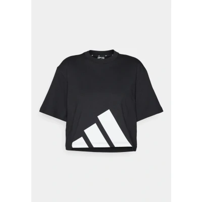 Abbildung von adidas Damen Essentials Big Logo Boyfriend T Shirt, Black/White, S
