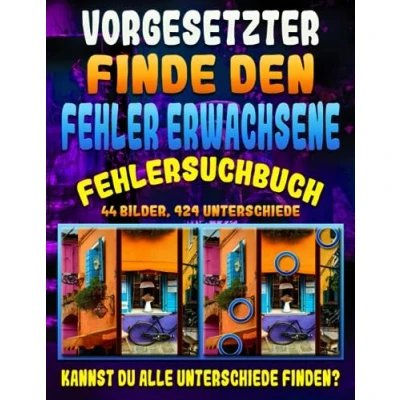 Abbildung von Vorgesetzter Finde den Fehler Erwachsene Fehlersuchbuch: Bilderrätsel. Buch die Unterschiede. Rätselhafte Ablenkungen, entdecken sie alle.