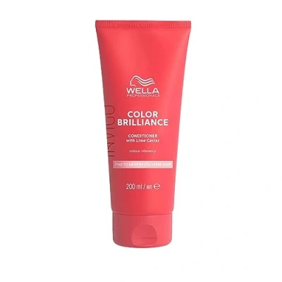 Abbildung von Wella Professionals Invigo Color Brilliance Conditioner fine glättende Farbschutz Haarspülung für feines, gefärbtes Haar mit Vitamin E und Antioxidantien 200 ml