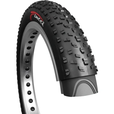 Abbildung von Fincci Fatbike FaltReifen 26x4.0 Zoll 100 559 Fahrradreifen Fett für Rennräder Mountainbike MTB Schlamm Schmutz Offroad mit Fahrrad Mantel 26 x 4.00