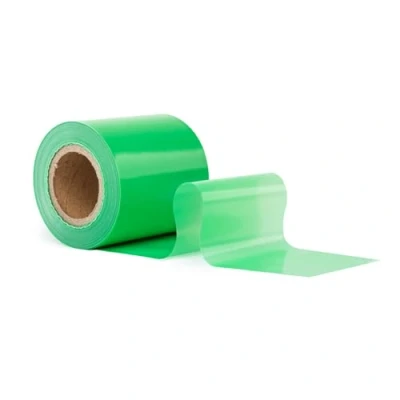 Abbildung von GRIP Eventbasics Flatterband farbig, 50 m x 70 mm, LDPE Folienband Stärke µ, Absperrband nicht klebend zum Markieren, Absperren und Dekorieren auf Partys, Hochzeiten Events, Farbe Grün