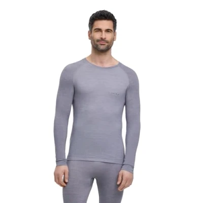 Abbildung von Falke Langarms Unterhemd/shirt, Herren, Größe: Medium, Grey heather