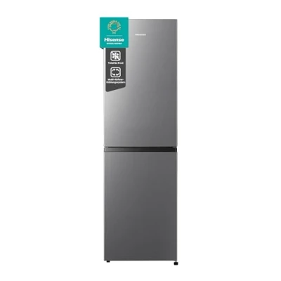 Abbildung von Hisense RB327N4AD2 Kühl Gefrierkombination/ NoFrostPlus/ Multiflow 360/ HolidayMode/ FreshZone/ 182,4 cm/ Kühlteil 171 l/ Gefrierteil 85 41 dB/ 287 kWh/ Jahr/ Edelstahl Look