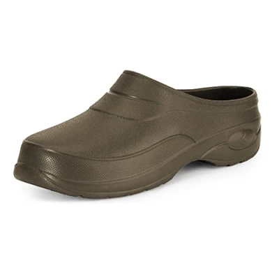 Abbildung von Ladeheid Damen und Herren leichte Eva Clogs Gartenclogs Gartenschuhe KL037 (Braun, 36 EU)