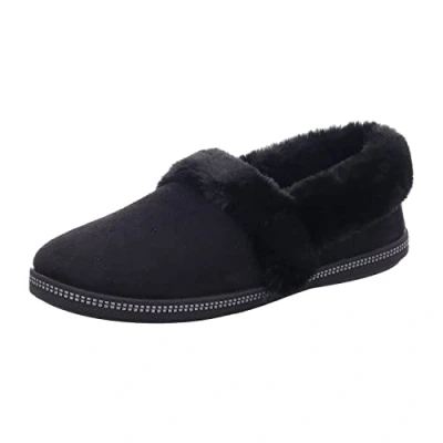 Abbildung von Skechers Damen Cozy Campfire Team Toasty Hausschuh, Black Microfiber/Faux Fur Line, 39.5 EU