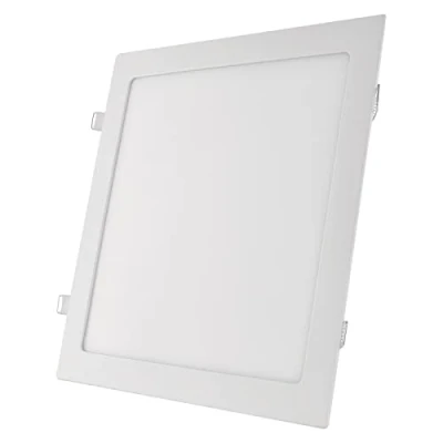 Abbildung von EMOS LED Panel 25 W, quadratische 2000 lm Einbauleuchte, Deckenleuchte in Weiß mit Durchmesser 30 cm, extra flach, Einbautiefe 2,1 Lichtfarbe warmweiß 3000 K, inkl. Treiber