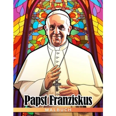 Abbildung von Papst Franziskus Malbuch: der Leiter katholischen Kirche Ausmalbilder mit kreativen und erstaunlichen Designs für alle Altersgruppen zur Stressreduzierung Entspannung