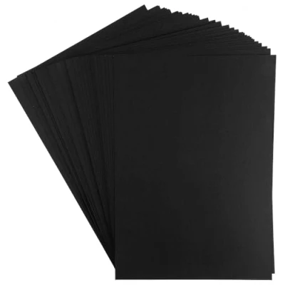 Abbildung von Ideen mit Herz Premium Tonkarton Fotokarton Din A4 (schwarz 220 g/qm 50 Stück)