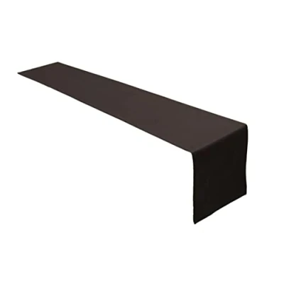 Abbildung von Lemos Home Hochwertiger Tischläufer Tischwäsche aus 100% Baumwolle Kollektion Konzept, Farbe &amp; Größe wählbar (Tischläufer 40x200cm, Chocolat)