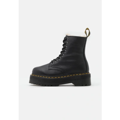 Abbildung von Dr. Martens Jadon FAUX FUR Lined Plateaustiefelette, Damen, Größe: 44, Black pisa Schuhe