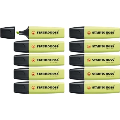Abbildung von Textmarker STABILO BOSS ORIGINAL Pastel 10er Pack Prise von Limette