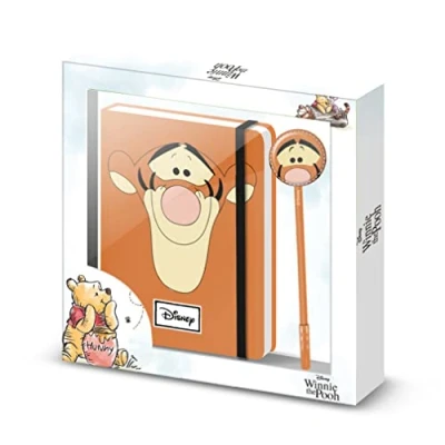 Abbildung von Winnie Puuh Tiger Face Geschenkbox mit Tagebuch und Fashion Kugelschreiber, Orange