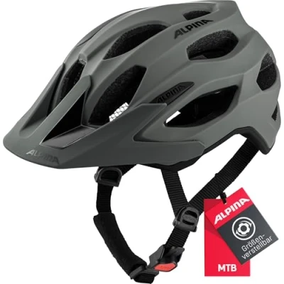 Abbildung von ALPINA CARAPAX 2.0 Leichter, Stabiler &amp; Komfortabler Fahrradhelm Mit Fliegennetz Antibakteriellen Polstern Für Erwachsene, coffeegrey matt, 57 62 cm