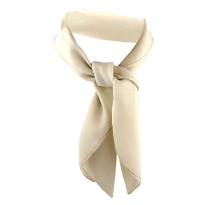Abbildung von TigerTie Damen Chiffon Nickituch in beige einfarbig unicolor Halstuch Größe 50 cm x