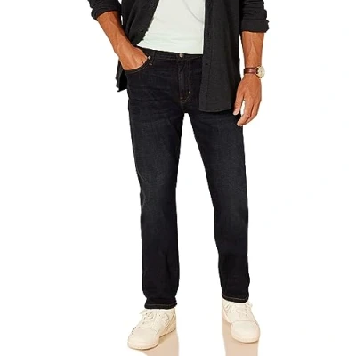 Abbildung von Amazon Essentials Herren Stretchjeans, Gerade Geschnitten, Dunkles Indigo Batik, 40W / 30L