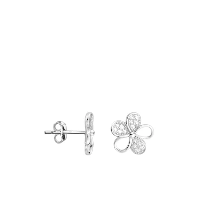 Abbildung von SOFIA MILANI Damen Ohrringe 925 Silber mit Zirkonia Steinen Blume Ohrstecker 20036