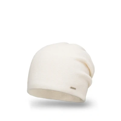 Abbildung von VIVISENCE Damen Beanie Mütze Winter Aus Warmem Wollgarn Klassische Herbst Wintermütze Gemütlich Mit Perfekter Passform DREI Falten Am Rücken Innenfutter Extra Komfort Modell 7085, Ecru,Einheitsgröße